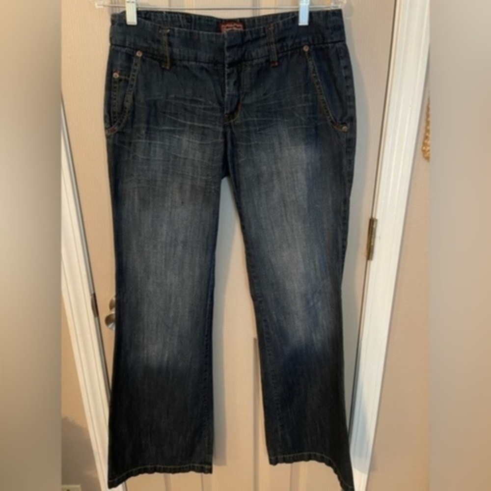 Z Cavaricci Women's Limited Edition Pocket Flaps Bootcut Flare Jeans